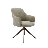 LABEL51 Eetkamerstoel Bern - Mushroom - Royal Boucle - Brons Metalen Frame