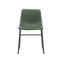 LABEL51 Eetkamerstoel Risto - Hunter - Stof, metaal &amp; hout - Zwart Metalen Frame