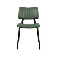 LABEL51 Eetkamerstoel Gusto - Hunter - Stof, metaal &amp; hout - Zwart Metalen Frame