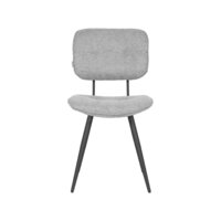 LABEL51 Eetkamerstoel Lux - Zinc - Weave - Zwart Metalen Frame