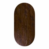 LABEL51 Eetkamertafel Tafelblad Halve Cirkel - Espresso - Mangohout - 220 cm - Halve Cirkel