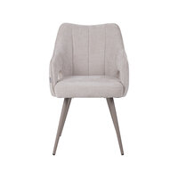 LABEL51 Eetkamerstoel Stan - Naturel - Elite - Taupe Metalen Frame