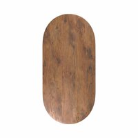 LABEL51 Eetkamertafel Tafelblad Halve Cirkel - Nature Smooth - Mangohout - 180 cm - Halve Cirkel