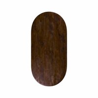 LABEL51 Eetkamertafel Tafelblad Halve Cirkel - Espresso - Mangohout - 160 cm - Halve Cirkel