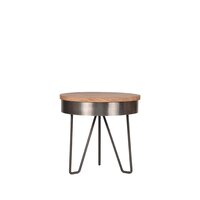 LABEL51 Bijzettafels Saran - Grijs - Metaal - 44 cm - Rond