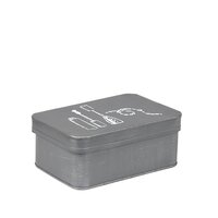 LABEL51 Opbergdozen en manden Make-Up opbergkist - Antiek Grijs - Metaal - One Size