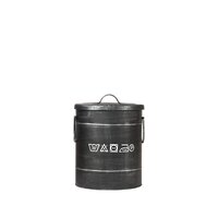 LABEL51 Opbergdozen en manden Wasmand - Antiek Zwart - Metaal - S