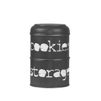 LABEL51 Opbergdozen en manden Opbergblik - Antiek Zwart - Metaal - 17x17x27 cm