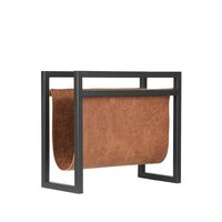 LABEL51 Woondecoratie Magazinehouder - Cognac - Leder - One Size