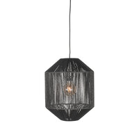 LABEL51 Hanglampen Ibiza - Zwart - Jute - 1-Lichts Cilinder