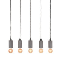 LABEL51 Hanglampen Fresco - Beton - Beton - 5-Lichts