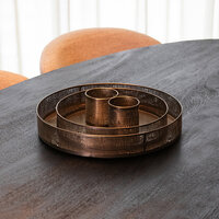 LABEL51 Woondecoratie Kaarsenhouders - Antiek Goud - Metaal - M