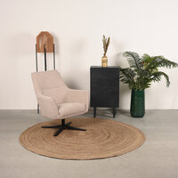 LABEL51 Ladekasten Cotia - Zwart - Mangohout - 50 cm
