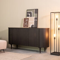LABEL51 Dressoirs Oliva - Zwart - Eiken - 180 cm