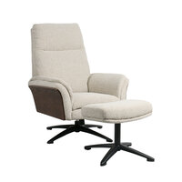LABEL51 Fauteuils Zenza - Naturel - Boucle - Incl. Hocker