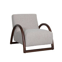 LABEL51 Fauteuils Viggo - Naturel - Boucle - Walnoot Houten Frame