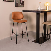 LABEL51 Barkrukken Bello - Cognac - Kunstleder - Hoog