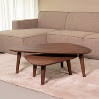 LABEL51 Salontafels Gregg - Espresso - Mangohout - 110 cm