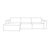 LABEL51 Hoekbanken Kay - Raven Grey 07 - Chenille - Loungebank Links