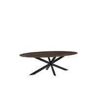 LABEL51 Eetkamertafels James - Brown Espresso - Mangohout - 160 cm - Ovaal