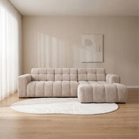 LABEL51 Hoekbank Luna - Naturel - Geweven - Loungebank Rechts