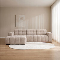 LABEL51 Hoekbank Luna - Naturel - Geweven - Loungebank Links