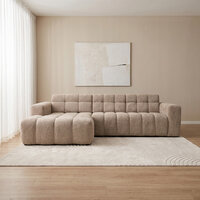 LABEL51 Hoekbank Luna - Taupe - Geweven - Loungebank Links