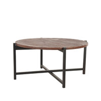 LABEL51 Salontafel Dox - Espresso - Mangohout - 70 cm - Zwart