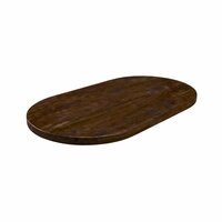 LABEL51 Tafelblad - 1407 Tafelblad Halve Cirkel - Espresso - - 160 cm - Halve Cirkel