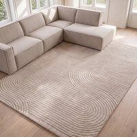 LABEL51 Vloerkleden Lavita - Taupe - Polyester - 200x290 cm