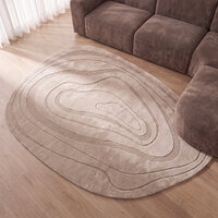 LABEL51 Vloerkleden Vinto - Beige - Polyester - 160x230 cm - Organisch