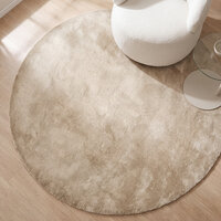 LABEL51 Vloerkleden Mila - Zand - Polyester - 200x200 cm - Rond