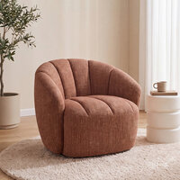 LABEL51 Fauteuil Marvito - Burgundy - Rustic Weave - One Size