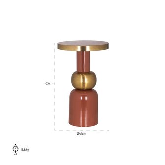 Bijzettafel Jaime 41Ø (Pink)