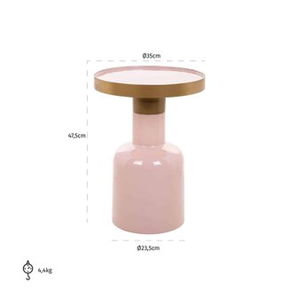 Bijzettafel Candy roze 35Ø  (Pink)