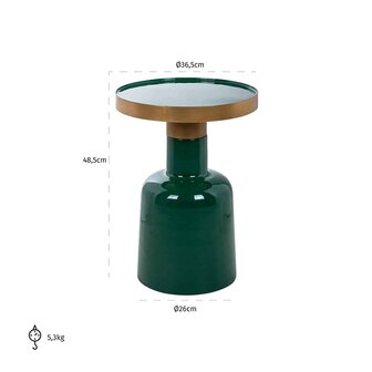 Bijzettafel Candy groen 36,5Ø (ZZZ-Groen)