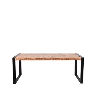 LABEL51 Eetkamertafel Brussels - Rough - Mangohout - 220x95 cm