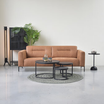 LABEL51 Bank Napoli - Taupe - Microfiber - 2,5-Zits
