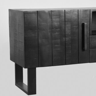 LABEL51 Tv-meubel Santos - Zwart - Mangohout - 168 cm