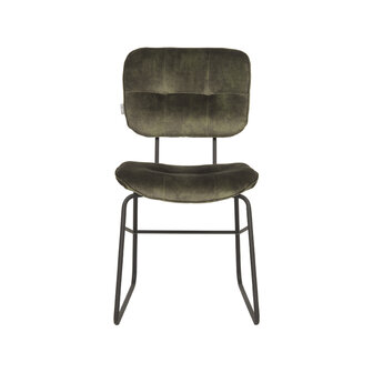 LABEL51 Eetkamerstoel Dez - Hunter - Velours - Black Frame