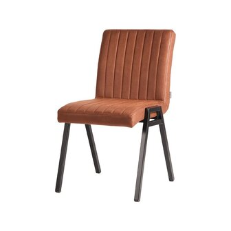 LABEL51 Eetkamerstoel Matz - Cognac - Microfiber