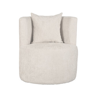 LABEL51 Fauteuil Evy - Naturel - Fluweel - 65 cm