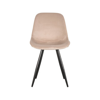 LABEL51 Eetkamerstoel Capri - Zand - Fluweel - Black Frame