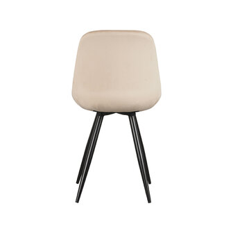 LABEL51 Eetkamerstoel Capri - Zand - Fluweel - Black Frame