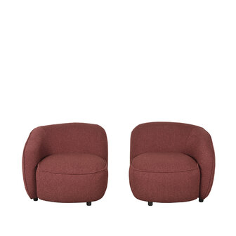 LABEL51 Fauteuil Livo - Winered - Boucle - Links