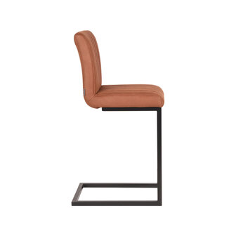 LABEL51 Barkruk Milo - Cognac - Microfiber - Zithoogte 66