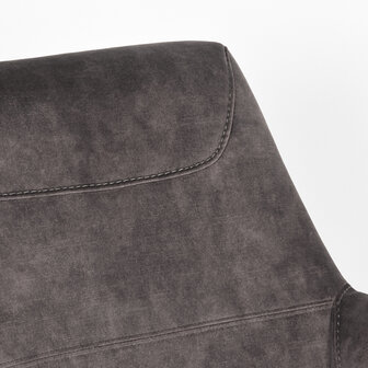 LABEL51 Fauteuil Toby - Antraciet - Velours - One Size