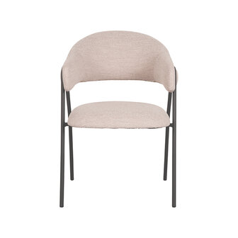 LABEL51 Eetkamerstoel Lowen - Naturel - Boucle - Black Frame