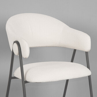 LABEL51 Eetkamerstoel Lowen - Ivory - Boucle
