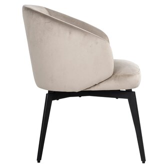 Stoel Amphara khaki velvet (FR-Quartz 903 Khaki)